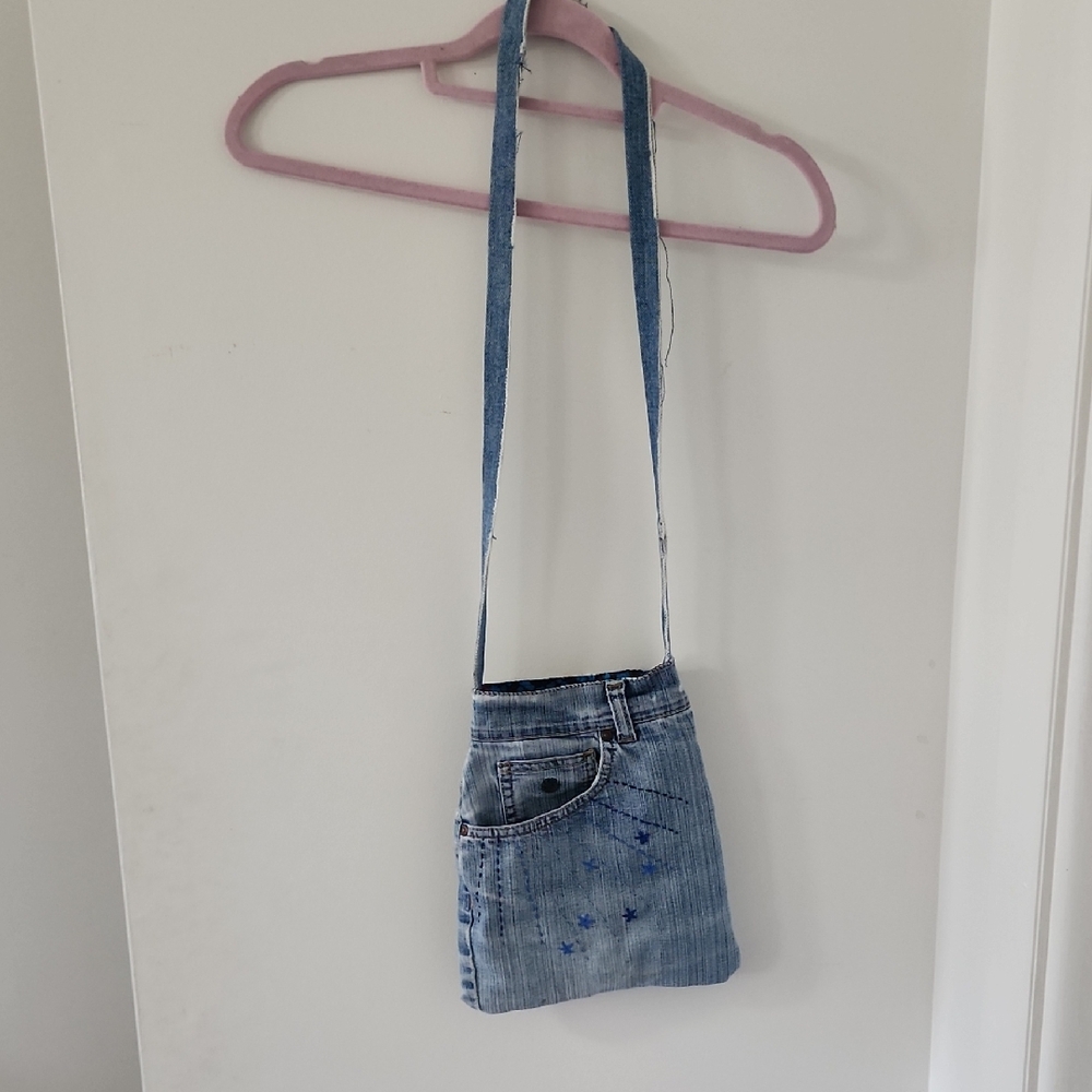 Handmade Upcycled Denim Crossbody Bag | One-of-a-Kind | Sustainable